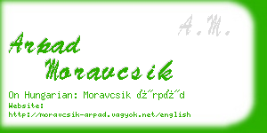 arpad moravcsik business card